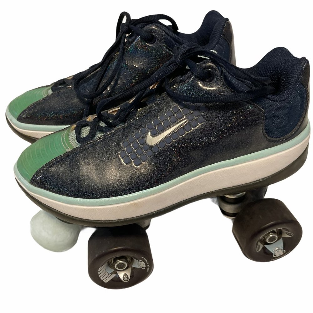 NIKE Retro Blue and Green Quad Roller Skates
